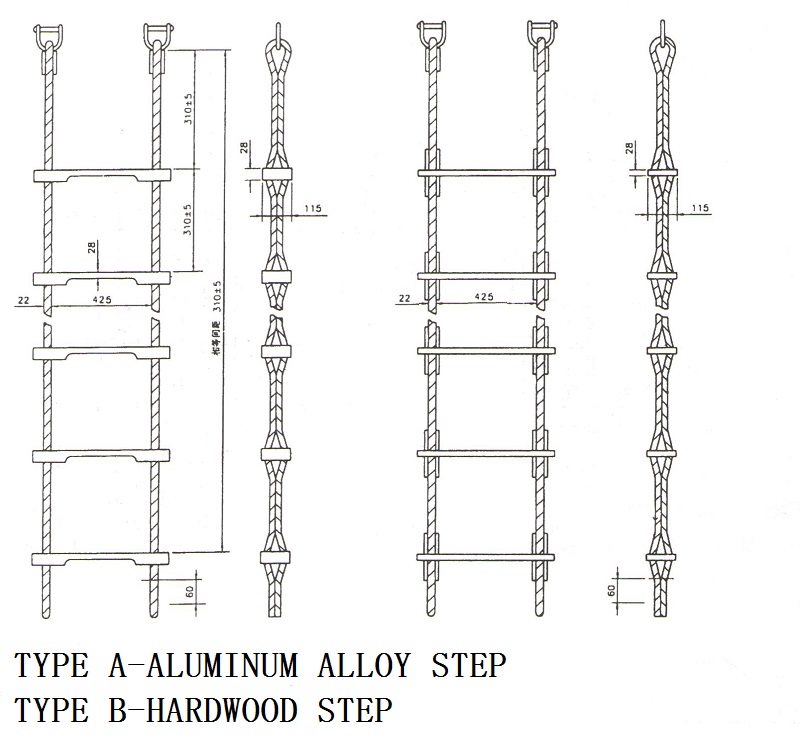 Aluminum Embarkation Ladder Drawing
