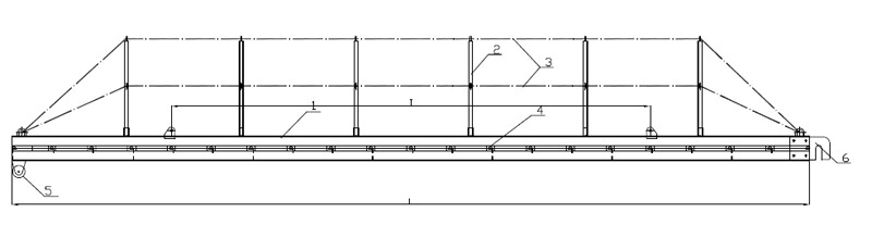 Aluminum Wharf Ladder ( Flat Type) Drawing