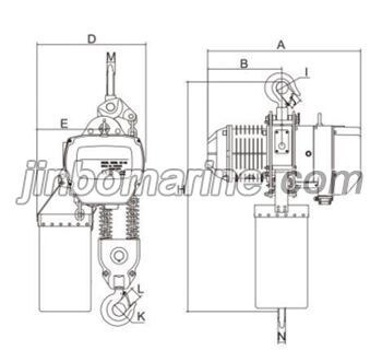 01-02/02-02/03-02/05-02 HHBB Series Kito Electric Chain Hoist