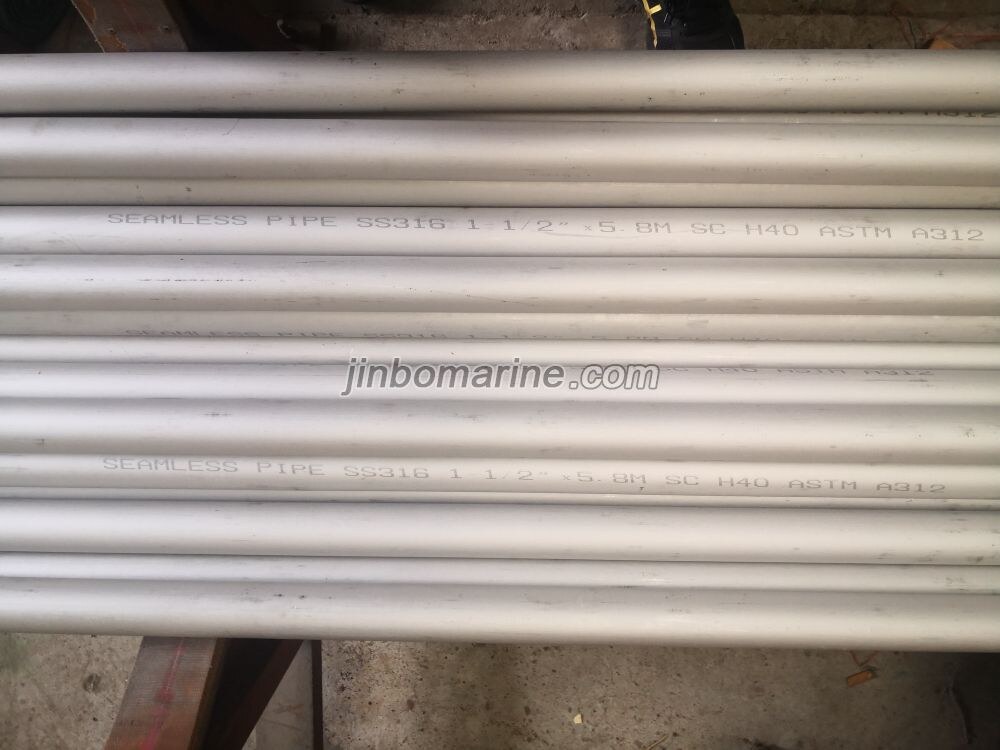 ASTM A312 1 1/2inch SCH40 SS316 Stainless Steel Pipe