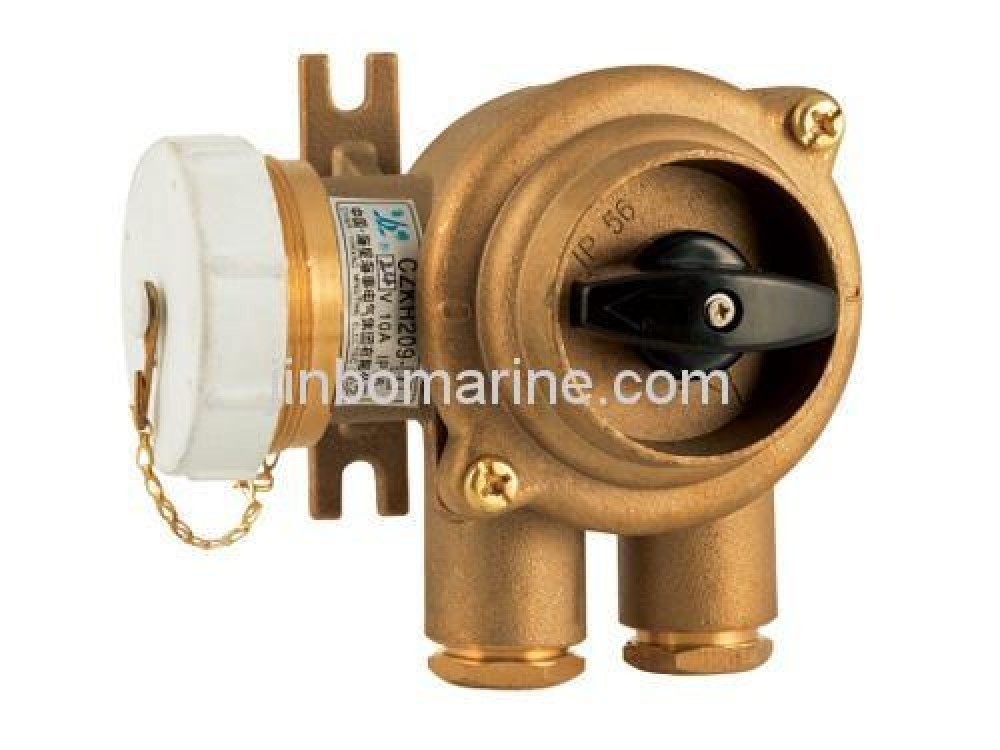 10A/16A Marine Brass Socket with Switch CZKH - Image 1