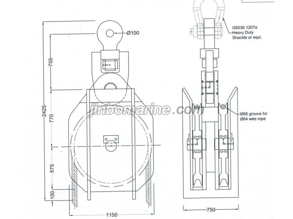 120T Open Snatch Block - Image 1