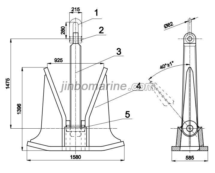 1300KGS D-Hone Anchor