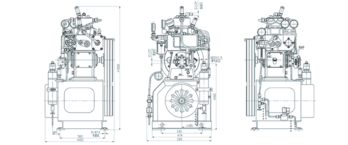 1-0.27/150B Vertical Navy Marine High Pressure Water Cooled Air Compressor