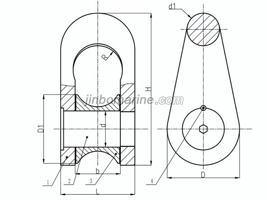 165T Mandal Fairlead Shackle