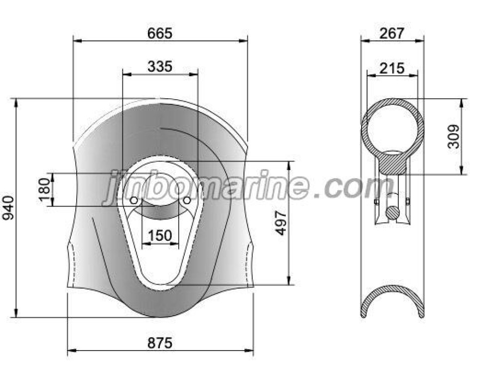 19inch-21inch Cast Steel Thimble Type K14 - Image 1