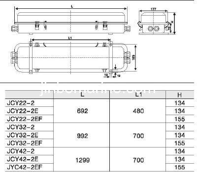 JCY33-2E Fluorescent pendant light