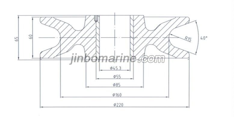 220mm steel block sheave