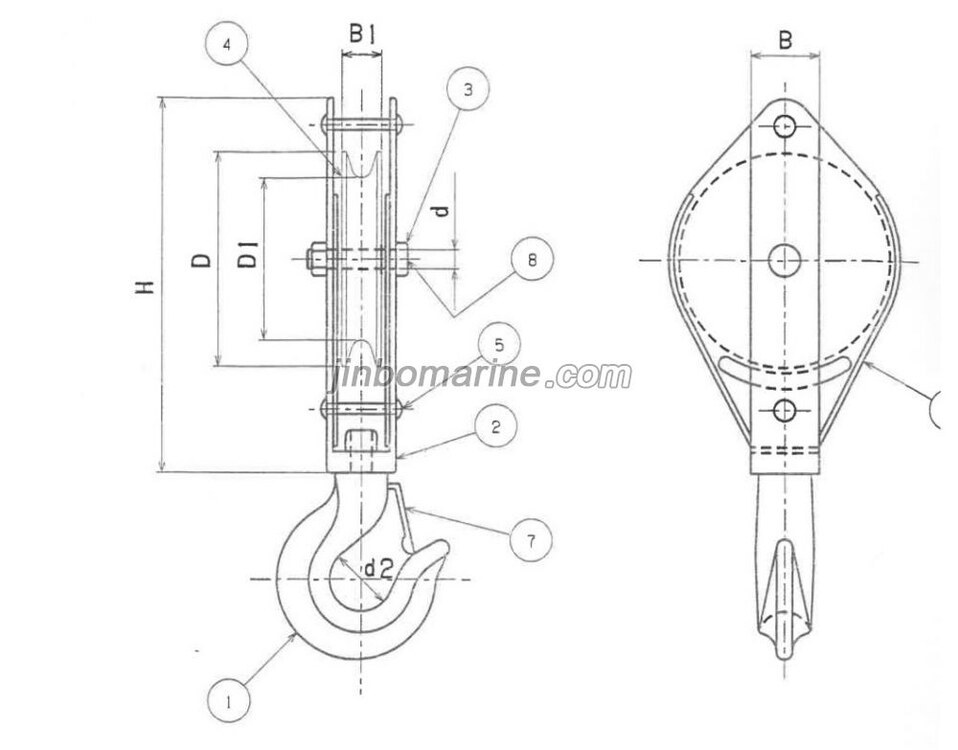 2Ton Steel Sheave Hook