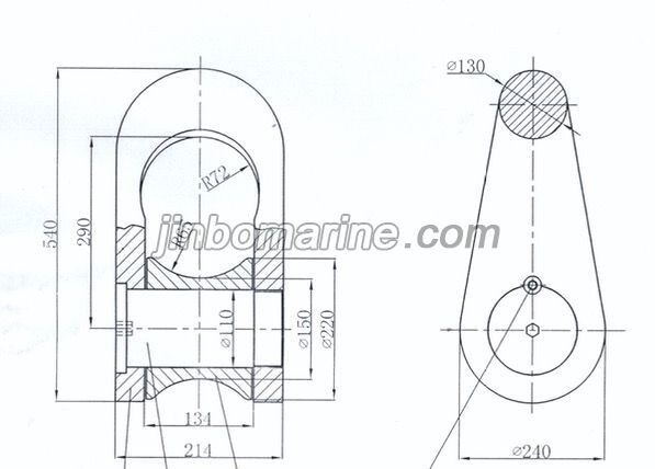 300T Mandal Fairlead Shackle