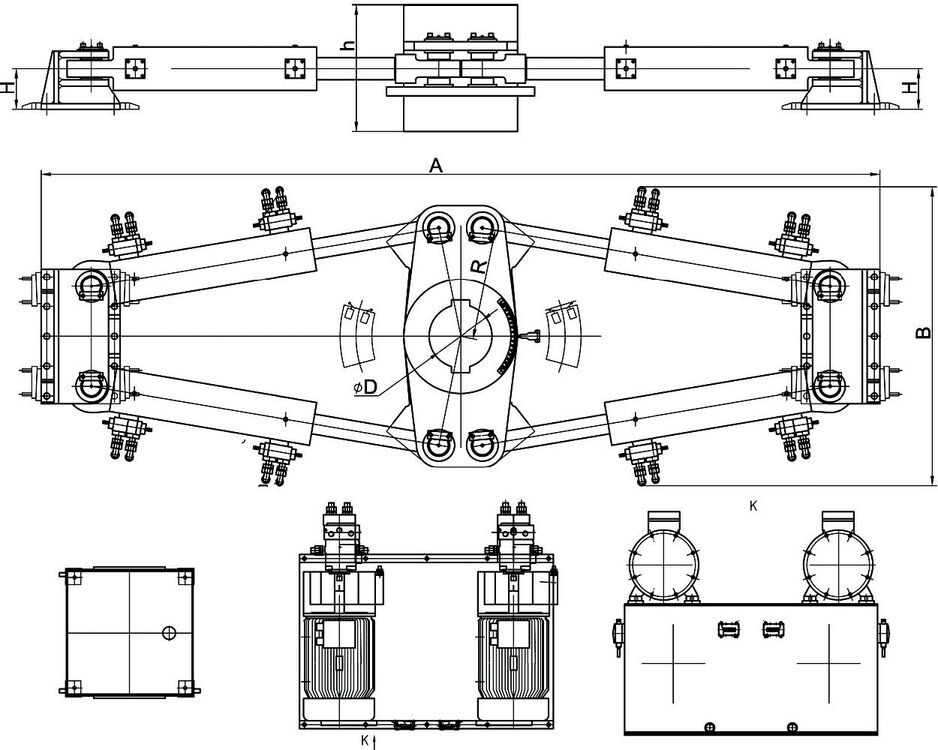 400-1000kN&middot;m Linked Ram Type Electro-hydraulic Steering Gear