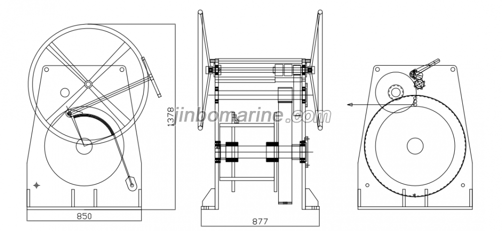 50KN Double Handwheel Manual Winch
