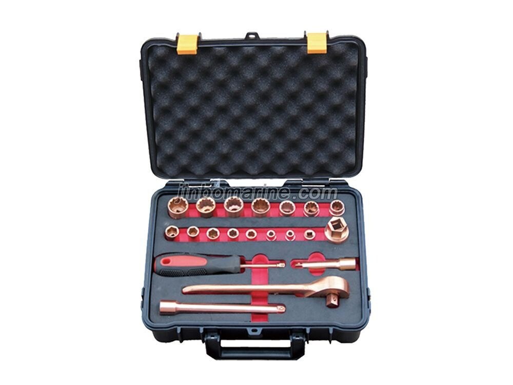 21PCS 1/4 and 3/8 Inch Non-spark Socket Wrench Set - Image 1