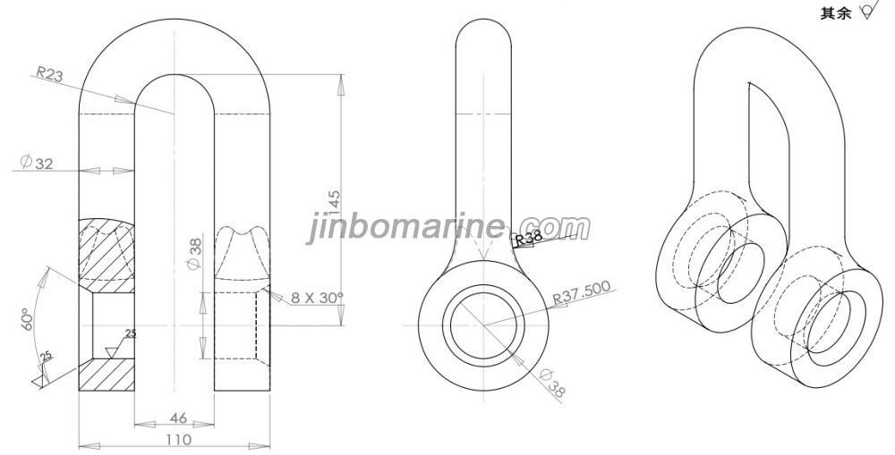 a7 Anchor Shackle for 180KGS Anchor