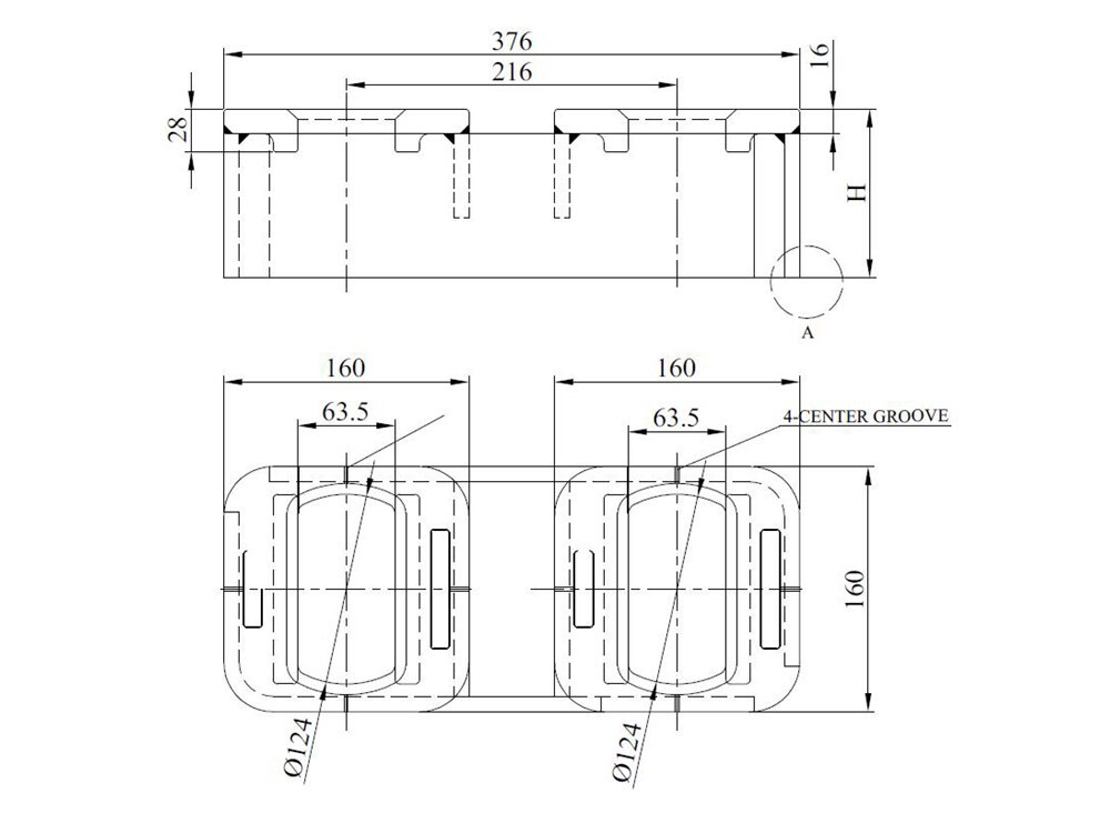 AC-B2D Double Raised Foundation