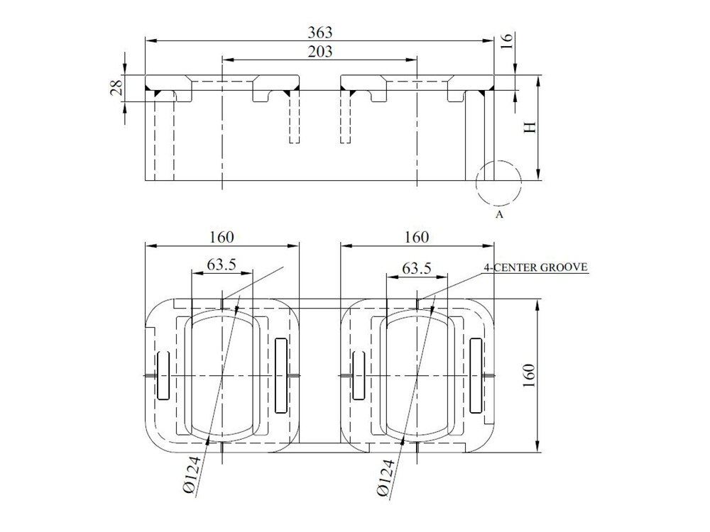 AC-B2D Double Raised Foundation