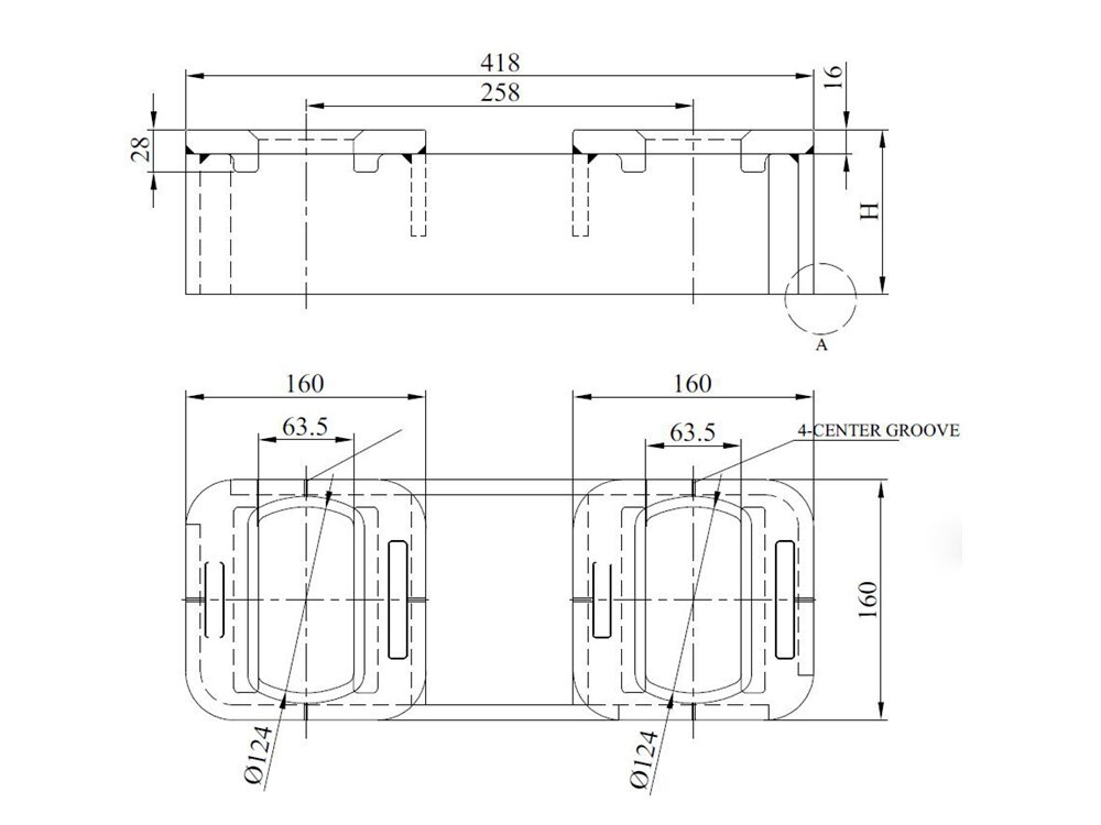 AC-B2D Double Raised Foundation