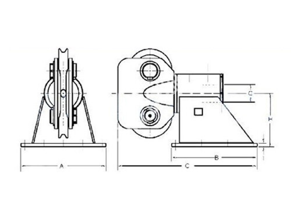 AF-39 Marine Flange Mounted Balanced Head Anchor Fairlead - Image 2