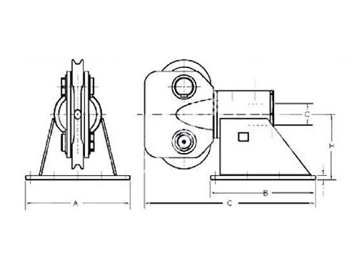 AF-39 Marine Flange Mounted Balanced Head Anchor Fairlead