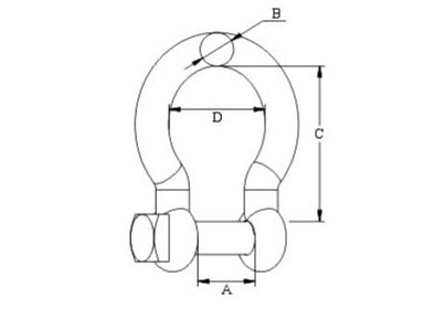 Anchor (Bow) Shackle (With Hexagonal Sink Pin) SS304 ORSS316