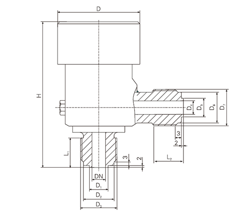 Marine Male Thread Angle Steam Safety Valve CB3192-83