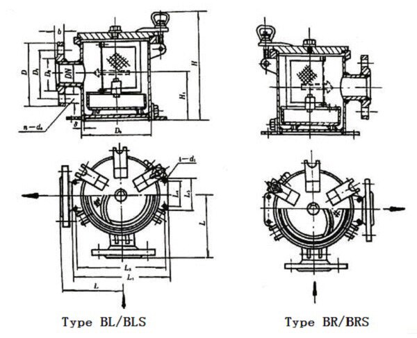 Marine Angle Sea Water Strainer CB/T497-94 BL/BLS/BR/BRS Type