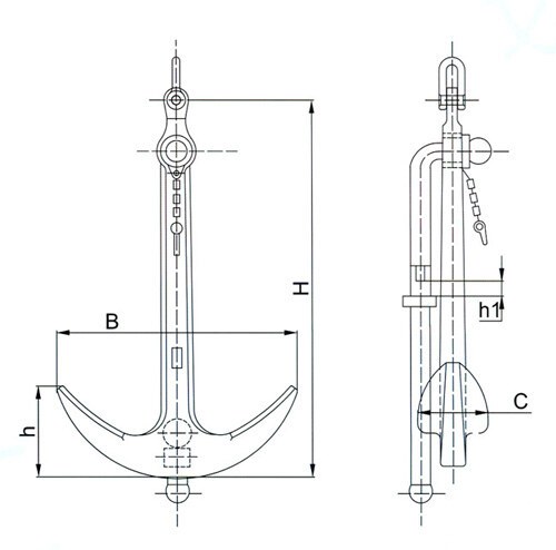 600kgs Admiralty Anchor