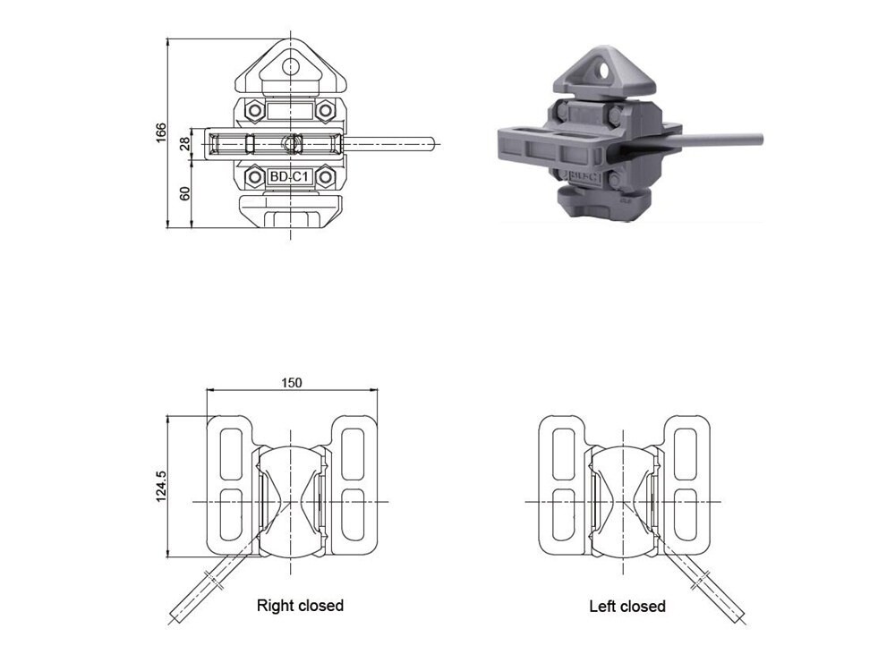 BD-C1 Large Seat Twistlock