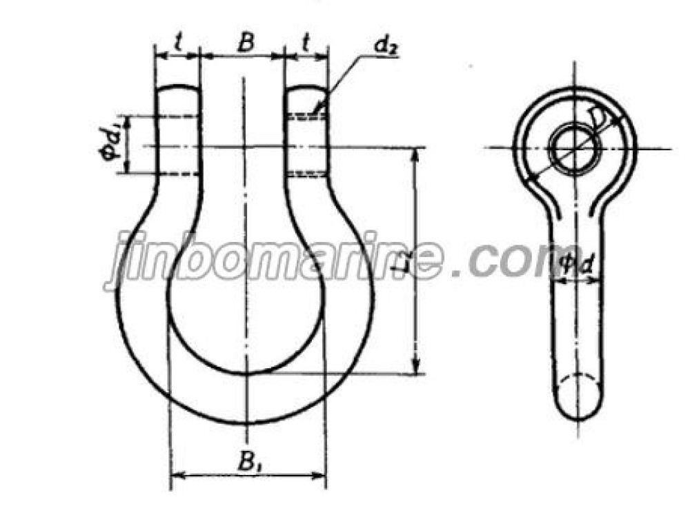 BD Type JIS B2801 Bow Shackle - Image 1