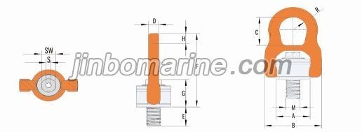 BLT082S Heavy Duty Hoist Ring-S
