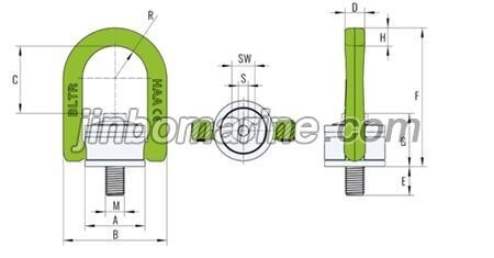 BLT118 Safe Rotating Lifting Ring