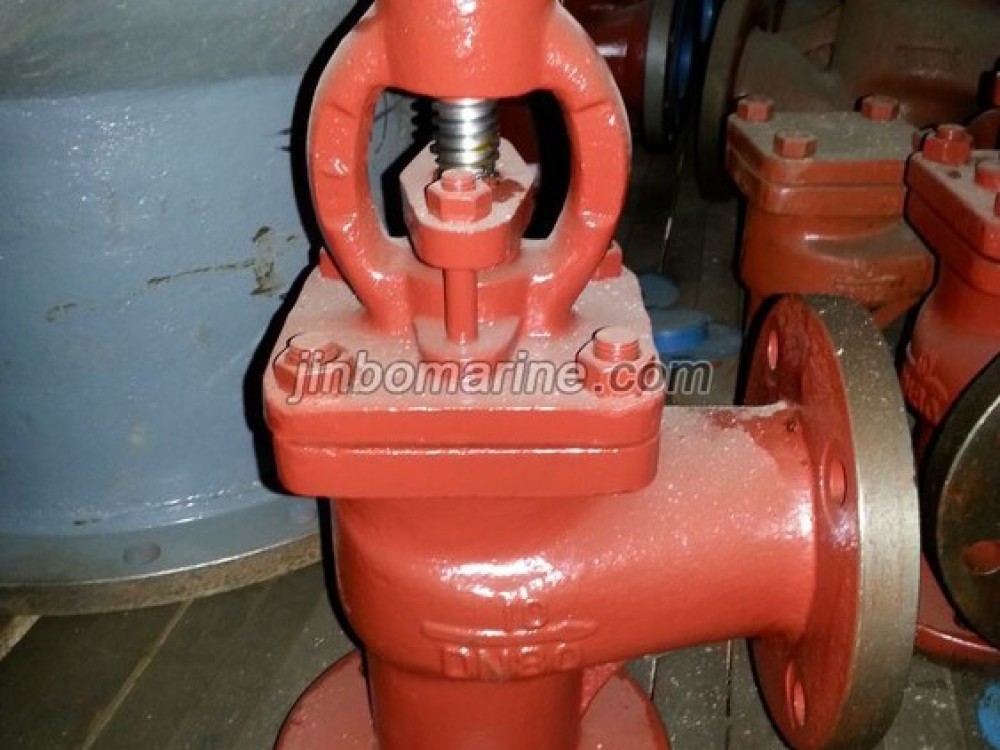 Marine Cast Iron Angle Screw Down Globe Check Valve GB/T591-2008 Type B/BS - Image 1