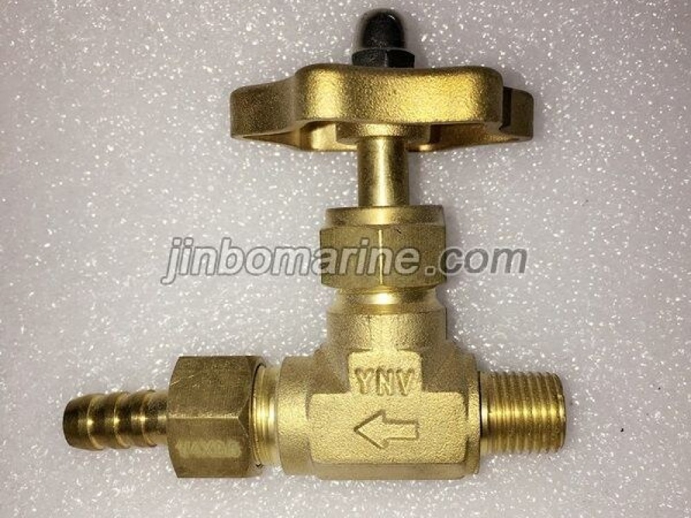 Brass Needle Straight Valve with Corrugated Hose End & Male Thread