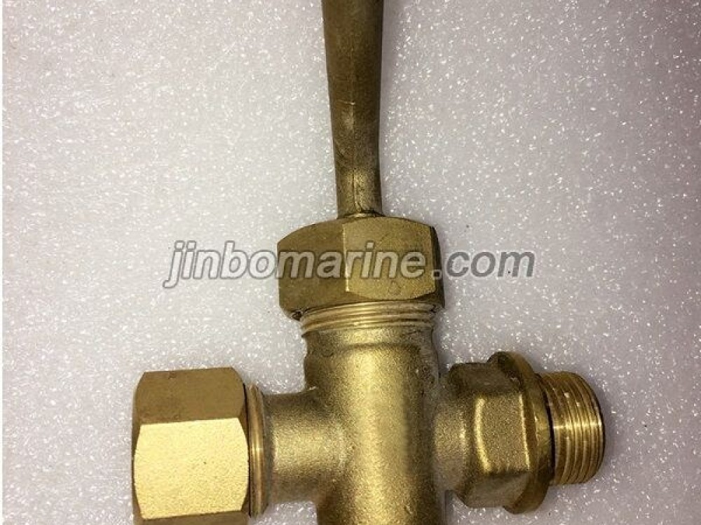 Bronze Drain Cock with Lever Handle and Male & Female Ends - Image 1