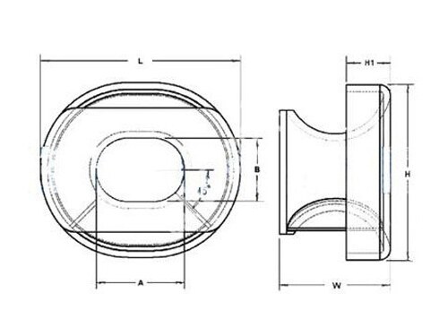 DIN81915-1998 A Type Bulwark Mounted Ship Chock