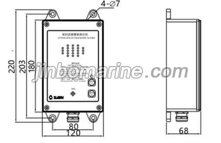 CHJ-1F-G Wall Mounted Engineer Alarm Extension