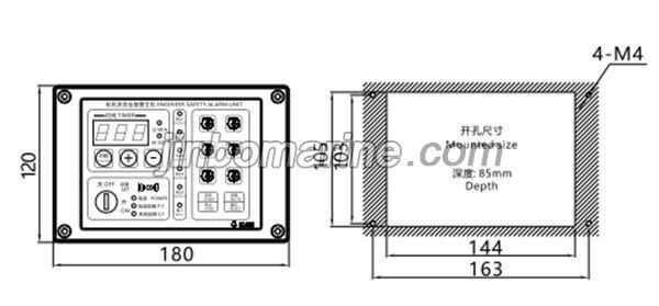 CHJ-2Z-Q Flush Type Engineer Safety Alarm Unit
