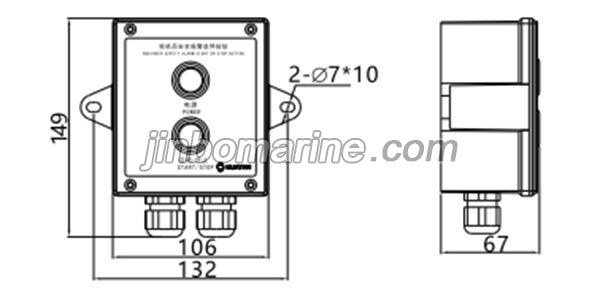 CHJ-QT-G Engineer Safety Alarm Start Or Stop Button