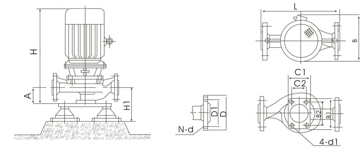 CISG Single Stage Single Suction Marine Pipeline Centrifugal Pump