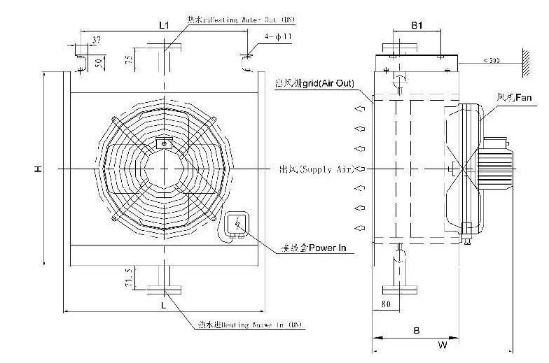 CNFS Marine Hot Water Heating Air Fan Unit