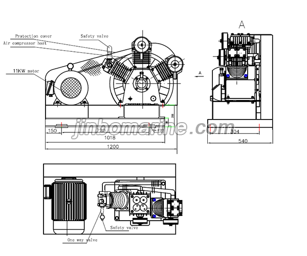 Piston Type Medium Pressure Marine Air Compressor CWF-40/30