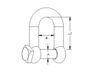 D-Shackle (With Square Head Pin),SS304 OR SS316