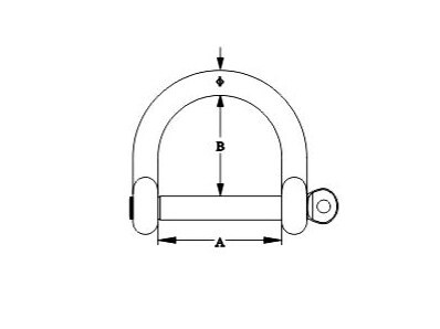 D-Shackle Wide Type, SS304 OR SS316. CSXK11