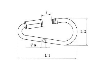 D Type Snap Hook With Screw