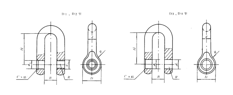 D1 Type GB559 Ship Shackle