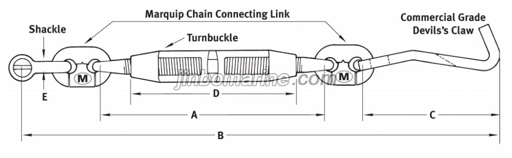 Devil's Claw Type Chain Stopper Assembly