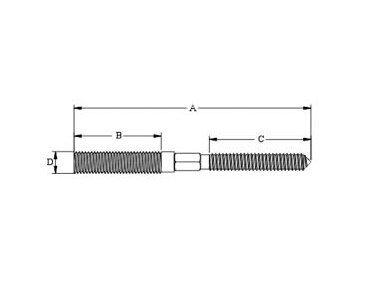 Double Thread LAG Screw ,SS304 OR SS316