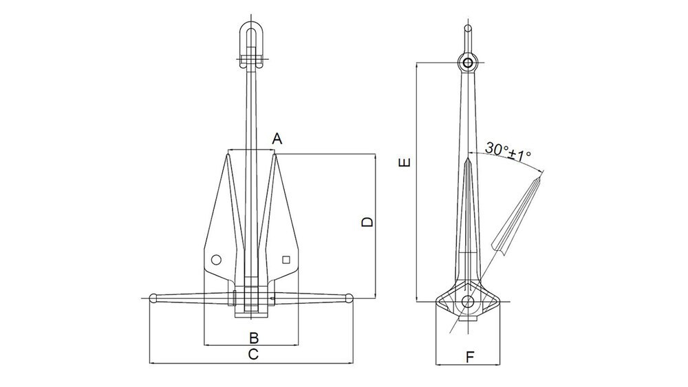 Offshore Danforth Anchor