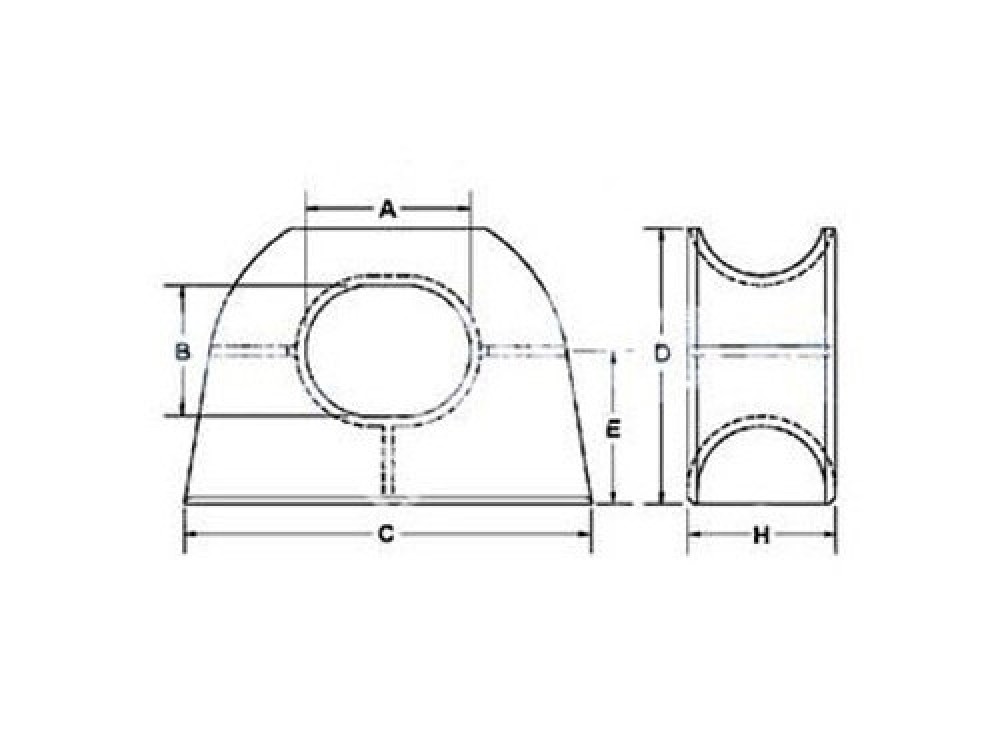 EU Type Deck Mounting Chock - Image 3