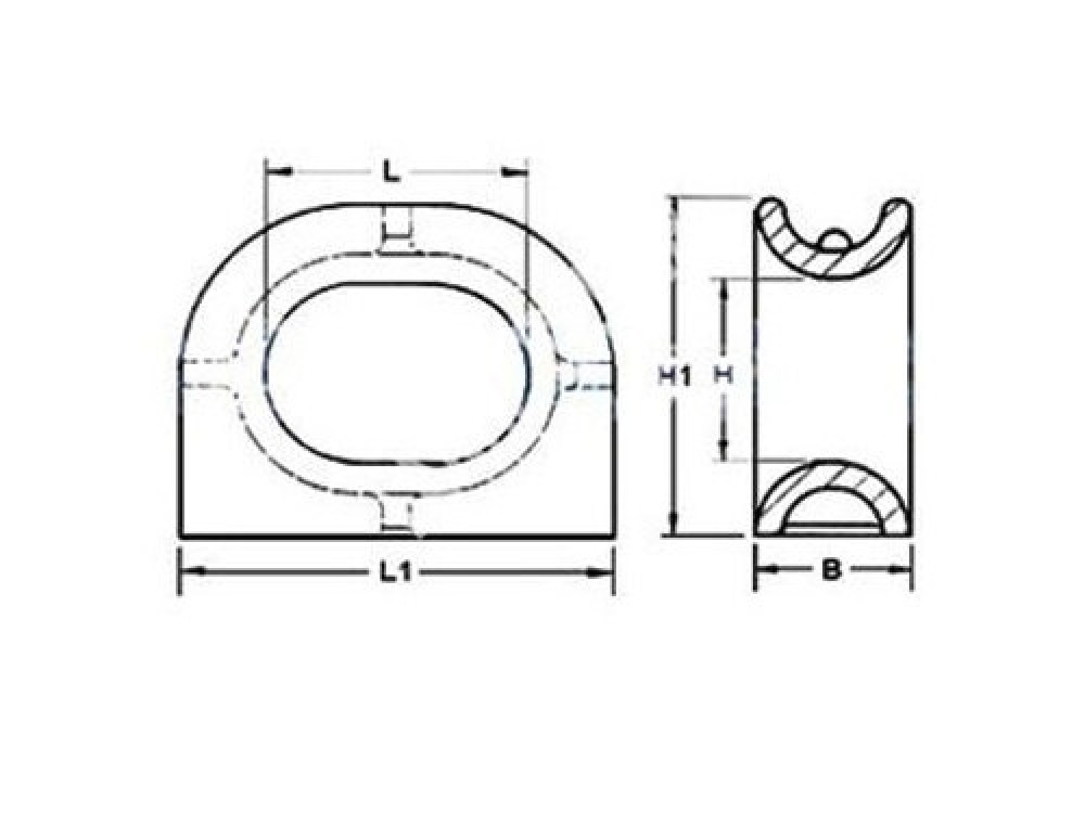 JIS F2005-1975 Deck Mounted Marine Mooring Closed Chock - Image 3